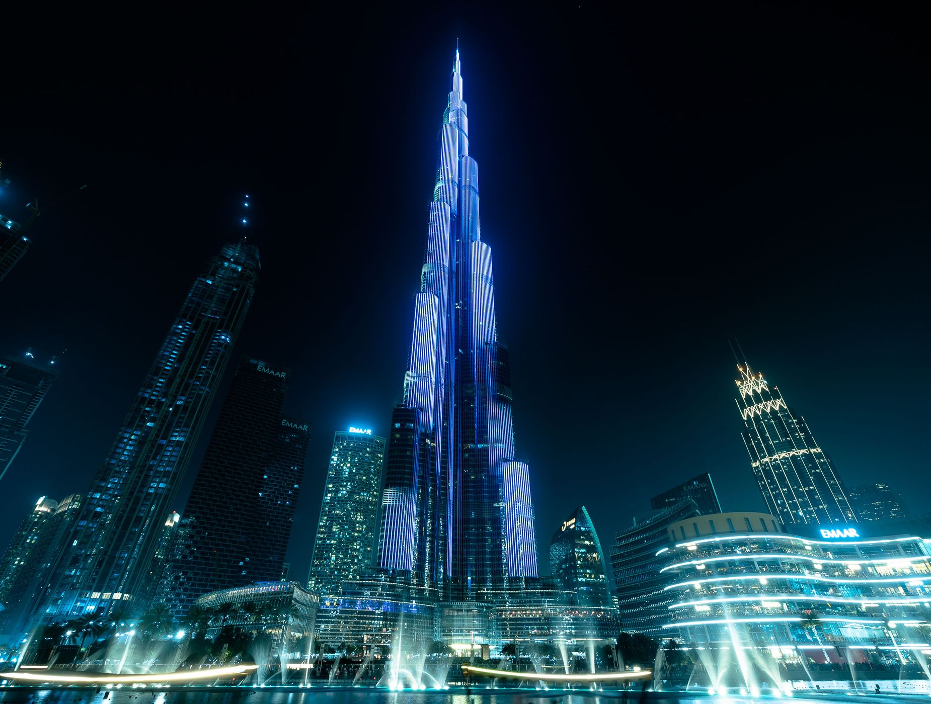 Burj Park And Burj Khalifa, United Arab Emirates