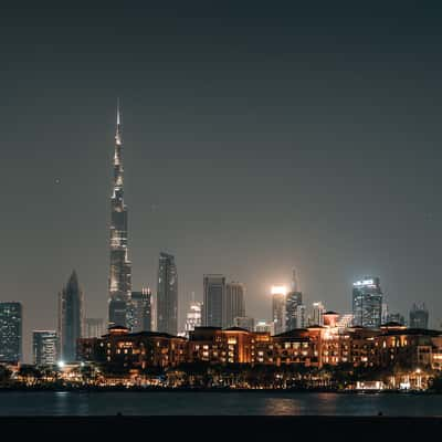 Dubai Skyline At Night, United Arab Emirates