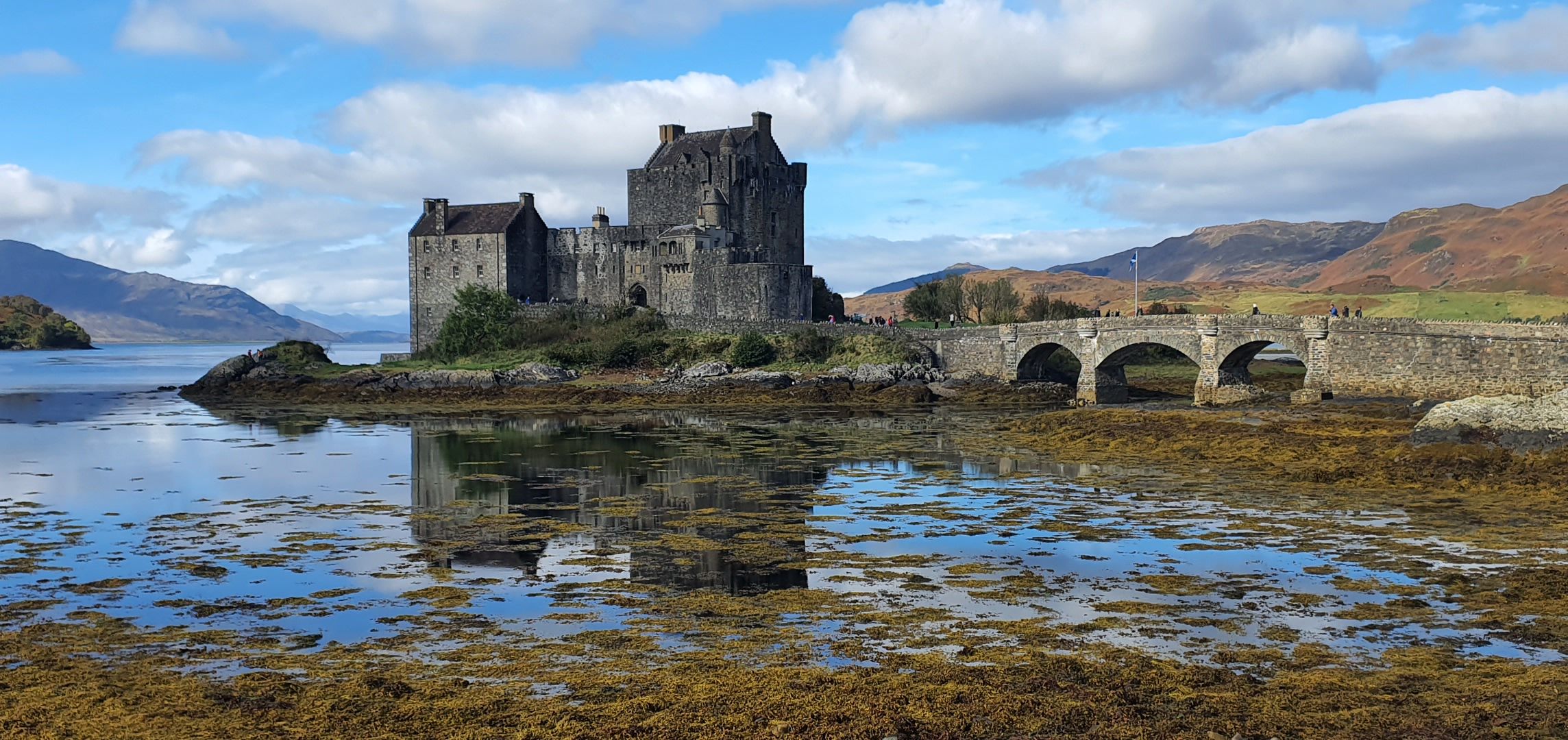 Side view of Eilean Donan Castle, Scotland, United Kingdom
