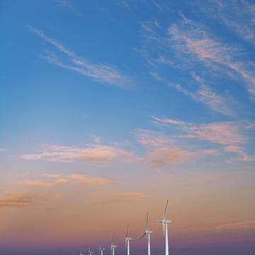 Eolic Windmills in Navas del Marqués, Spain