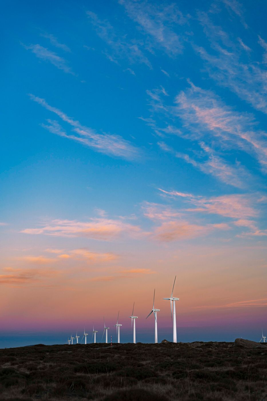 Eolic Windmills in Navas del Marqués, Spain
