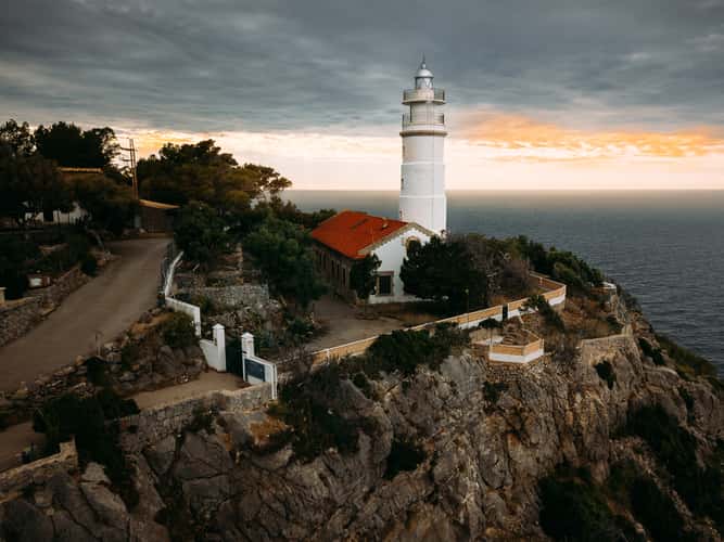 Far des Cap Gros, Cap Gros Lighthouse (Aerial View)