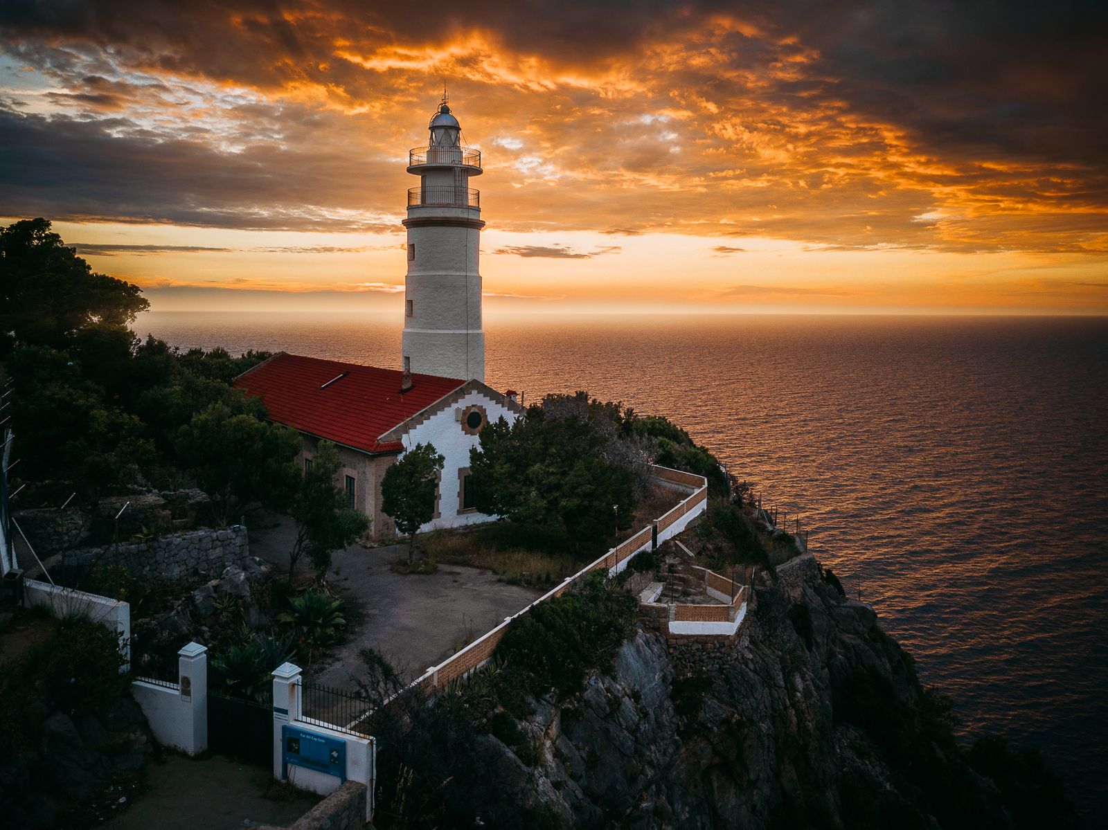 Far des Cap Gros, Cap Gros Lighthouse (Aerial View), Spain