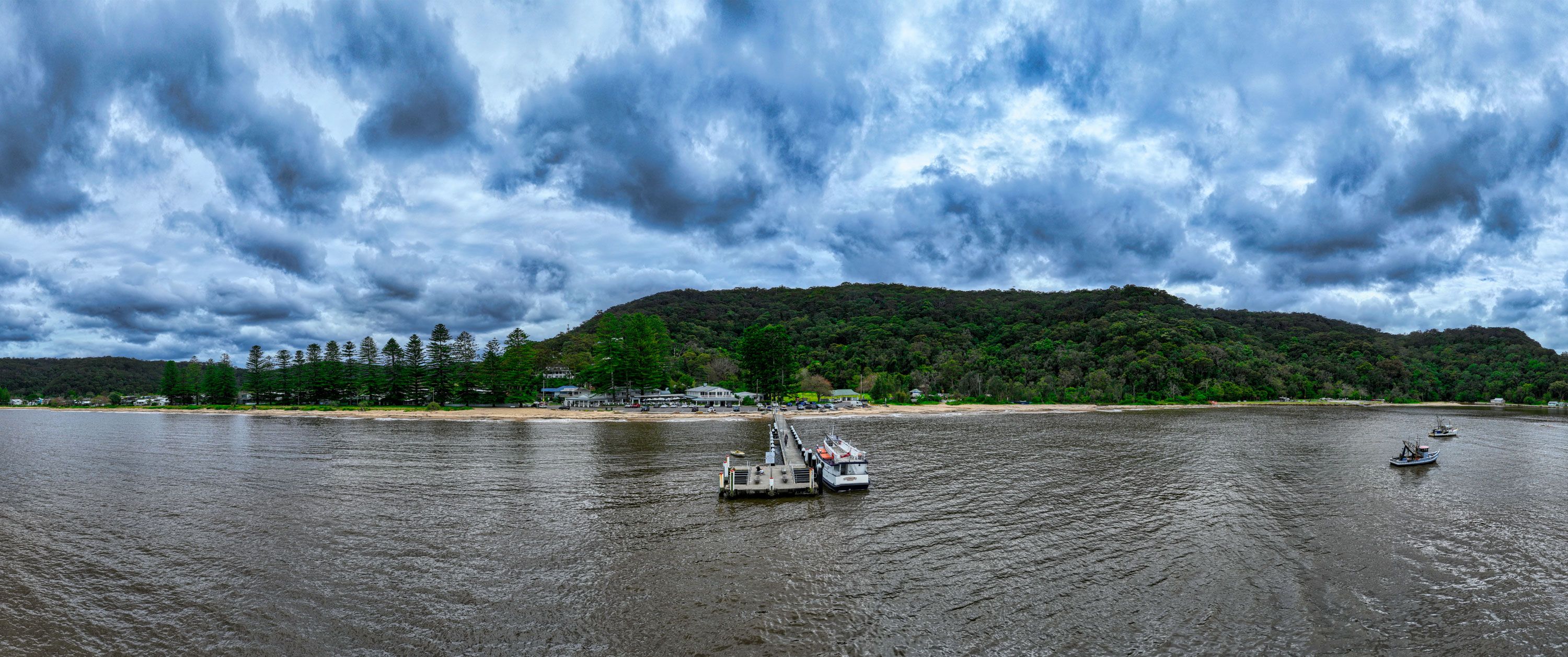 Ferry, [Drone] Patonga, Central Coast, New South Wales, Australia