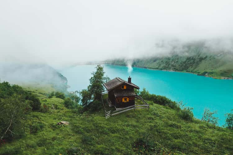 Hut at Wasserfallboden Stausee