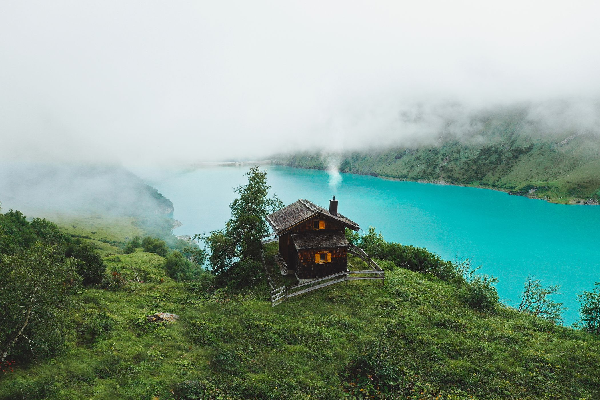 Hut at Wasserfallboden Stausee, Austria