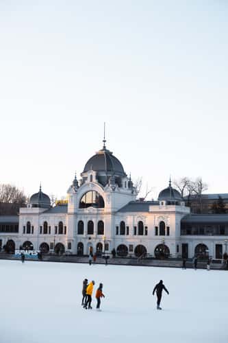 Ice rink at Lake City Park, Budapest