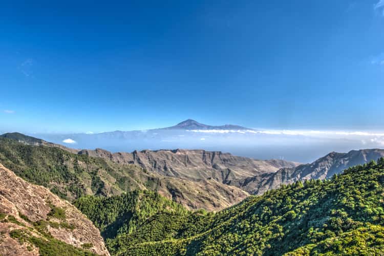 La Gomera, Island view towards Tenerife
