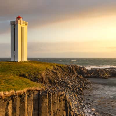 The Other Side View of Kálfshamarsvík Lighthouse, Iceland