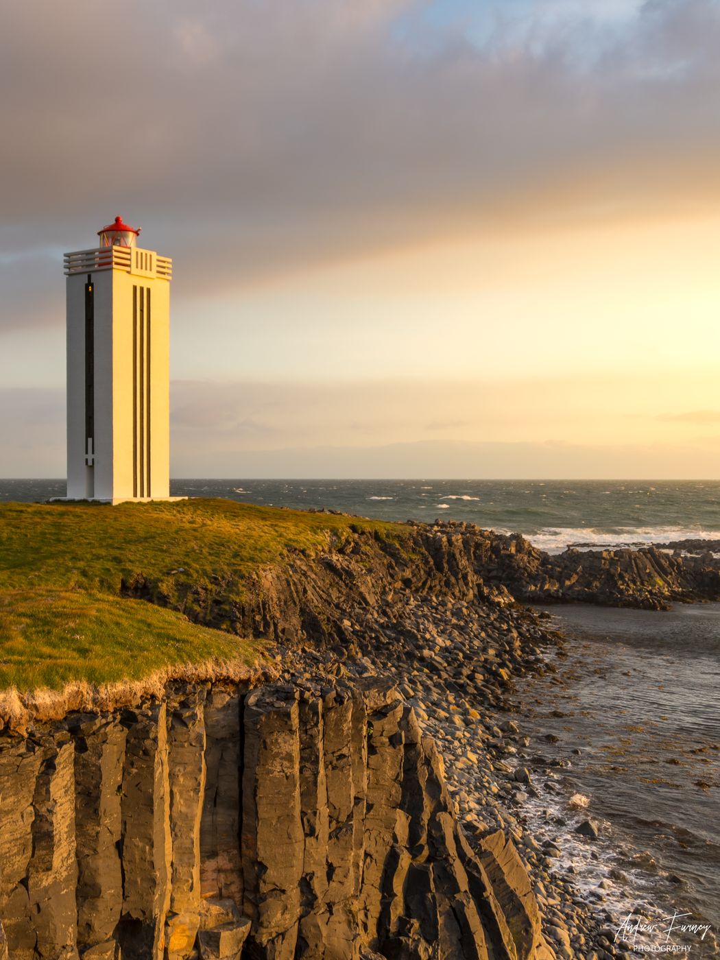 The Other Side View of Kálfshamarsvík Lighthouse, Iceland