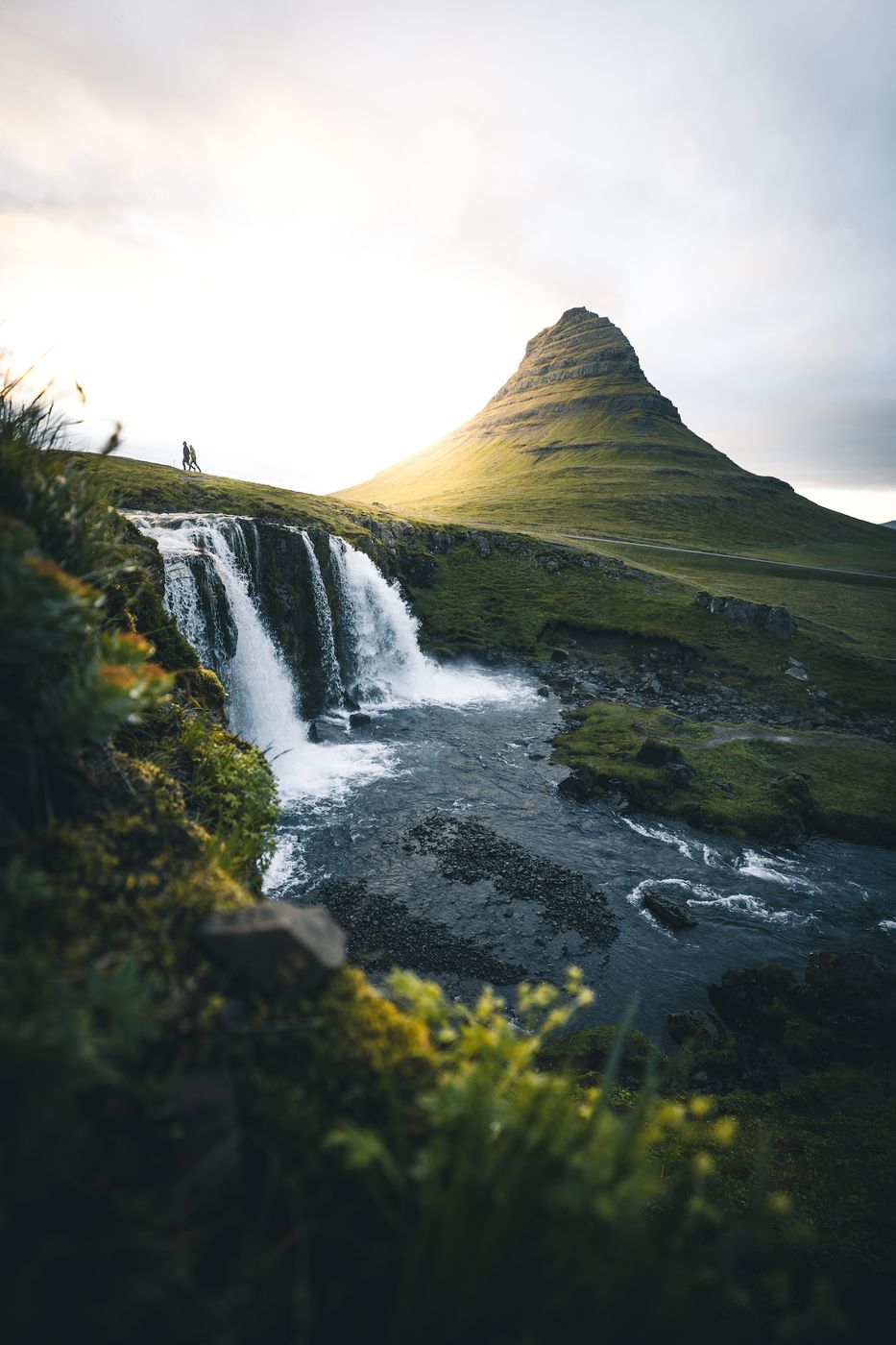 Kirkjufell Waterfall with Kirkjufell, Iceland