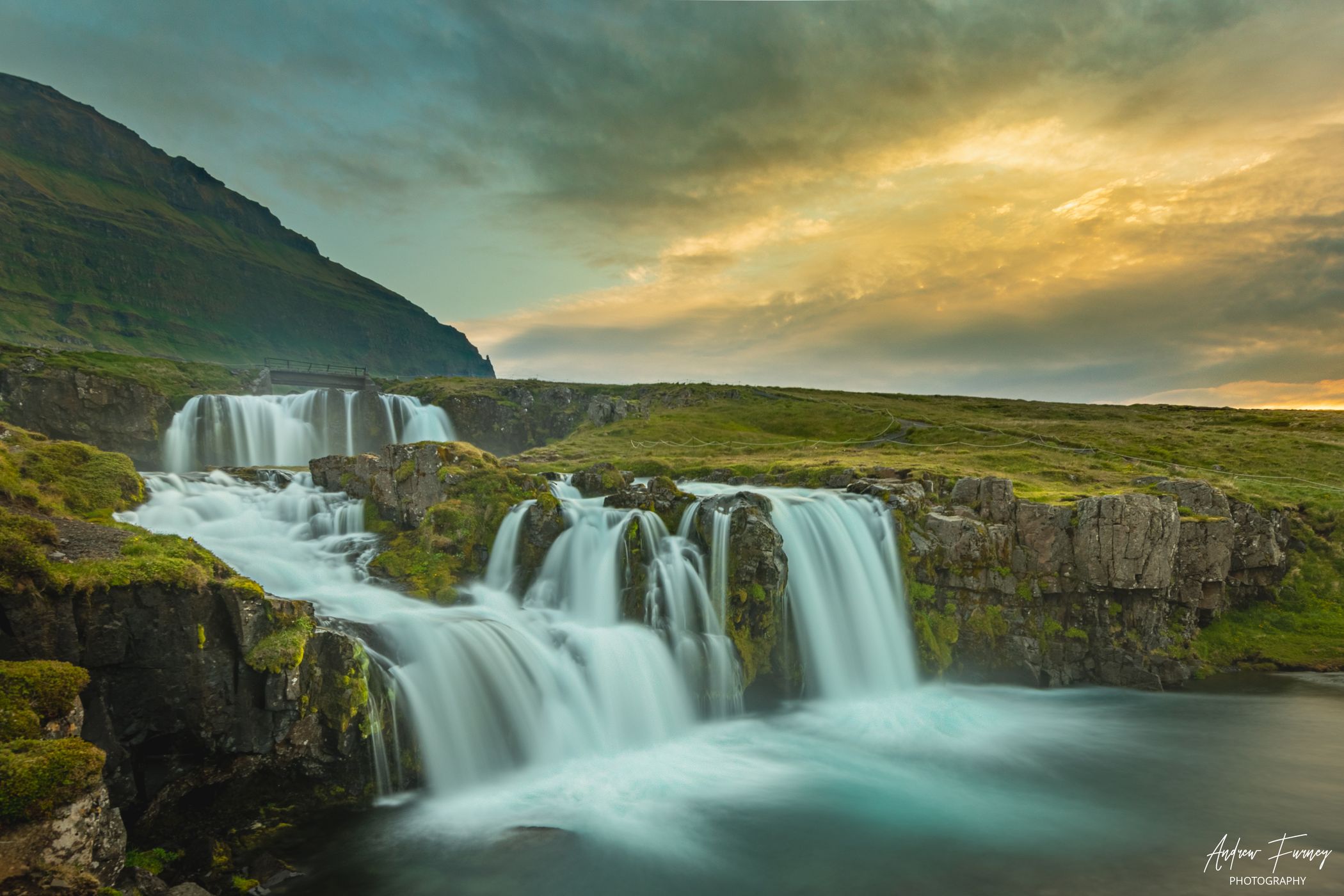 Kirkjufellsfoss Waterfall without Kirkjufell, Iceland