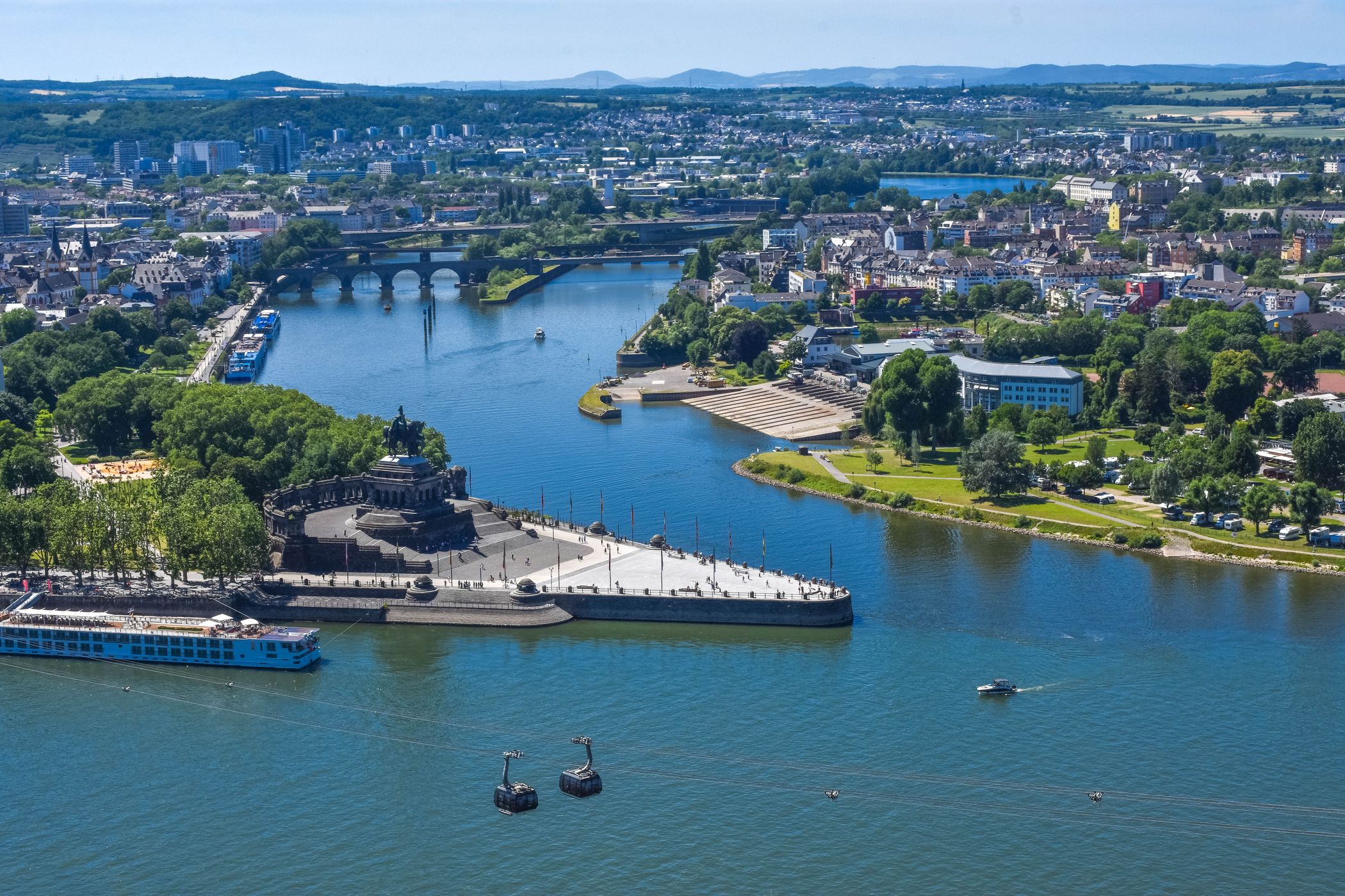 Koblenz from Ehrenbreitstein Fortress, Germany