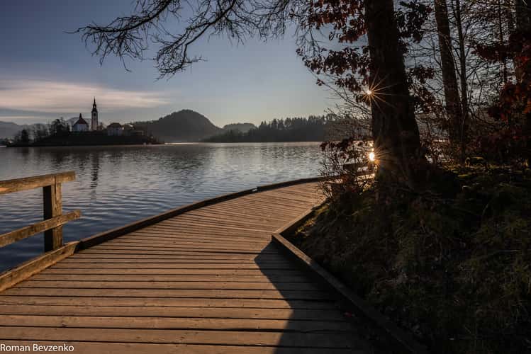 Lake Bled - Wooden Jetty - Rock covered with coins