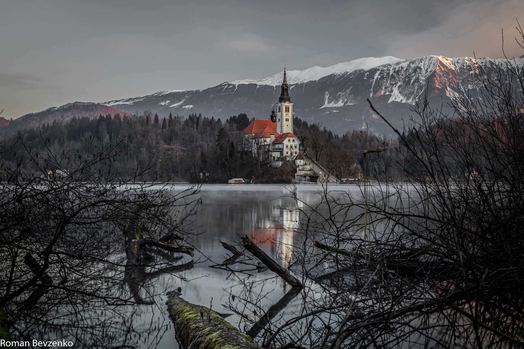 Lake Bled - Wooden Jetty - Rock covered with coins, Slovenia