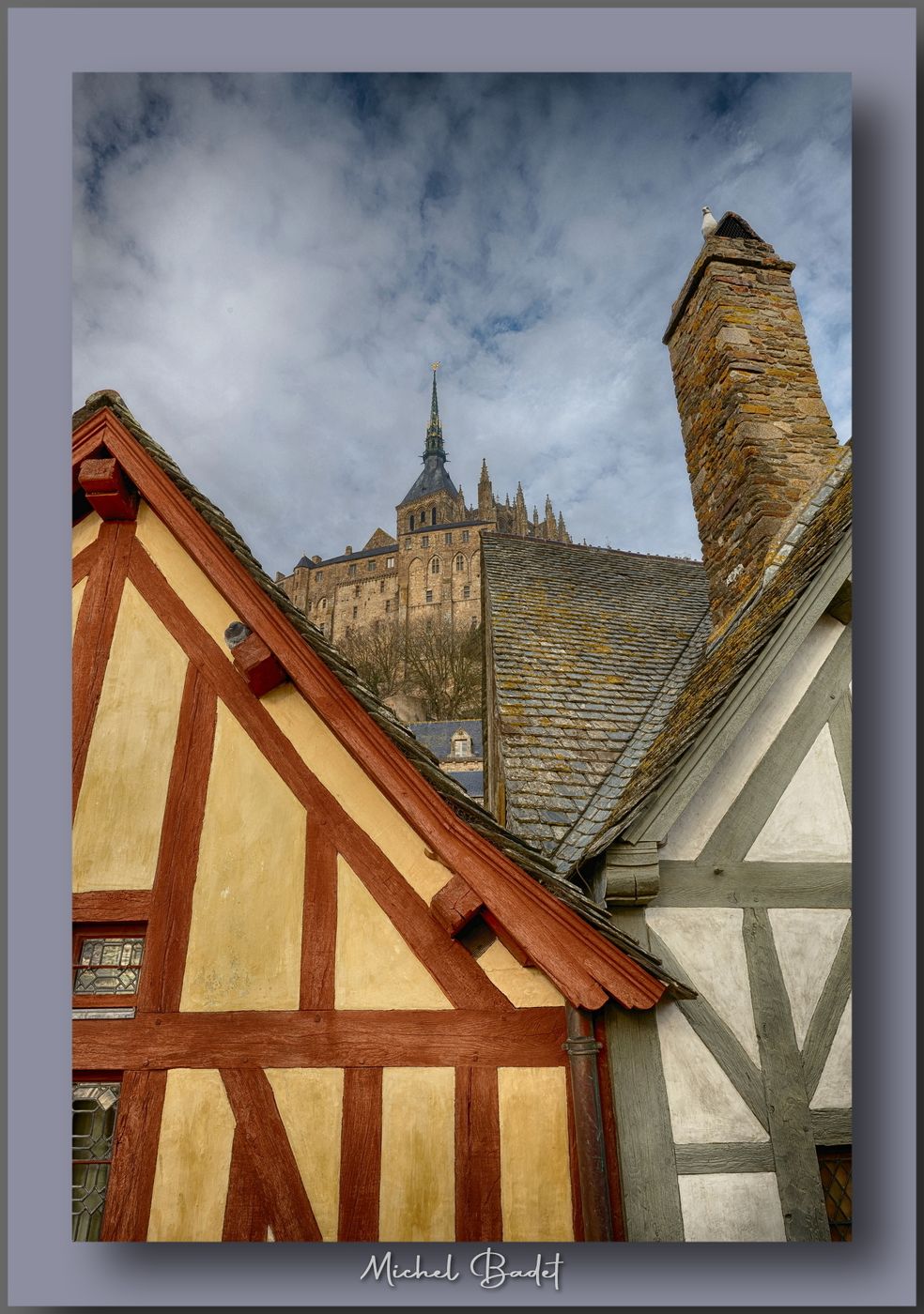 Inside the town Le Mont-Saint-Michel, France