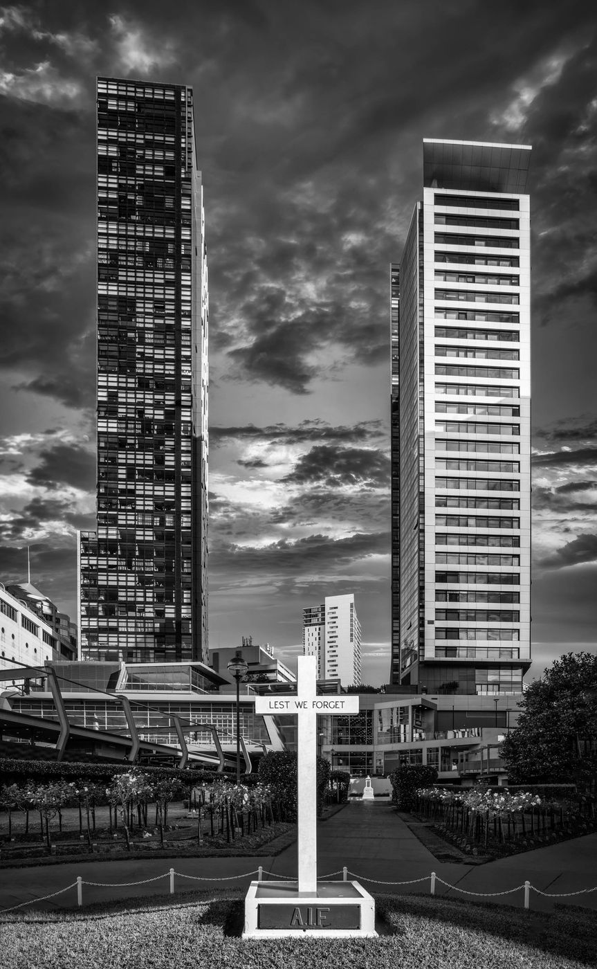 Memorial amongst the high rise Chatswood, Sydney, NSW, Australia