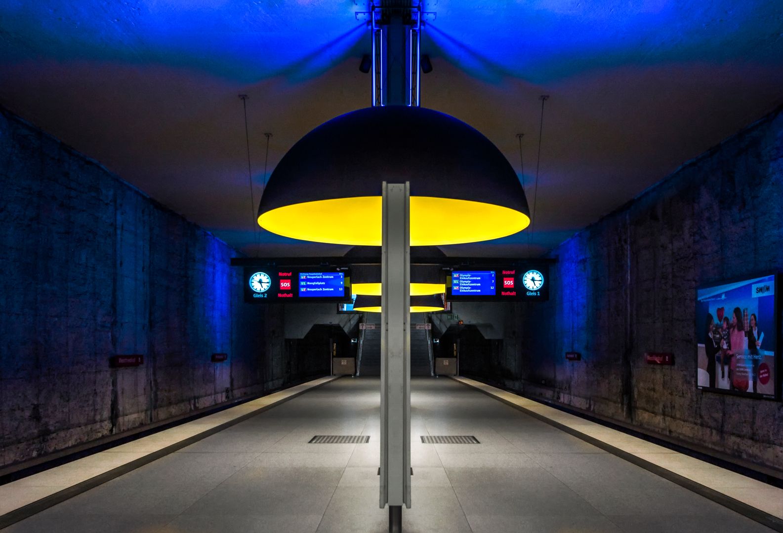 Metro station Westfriedhof, Munich, Germany