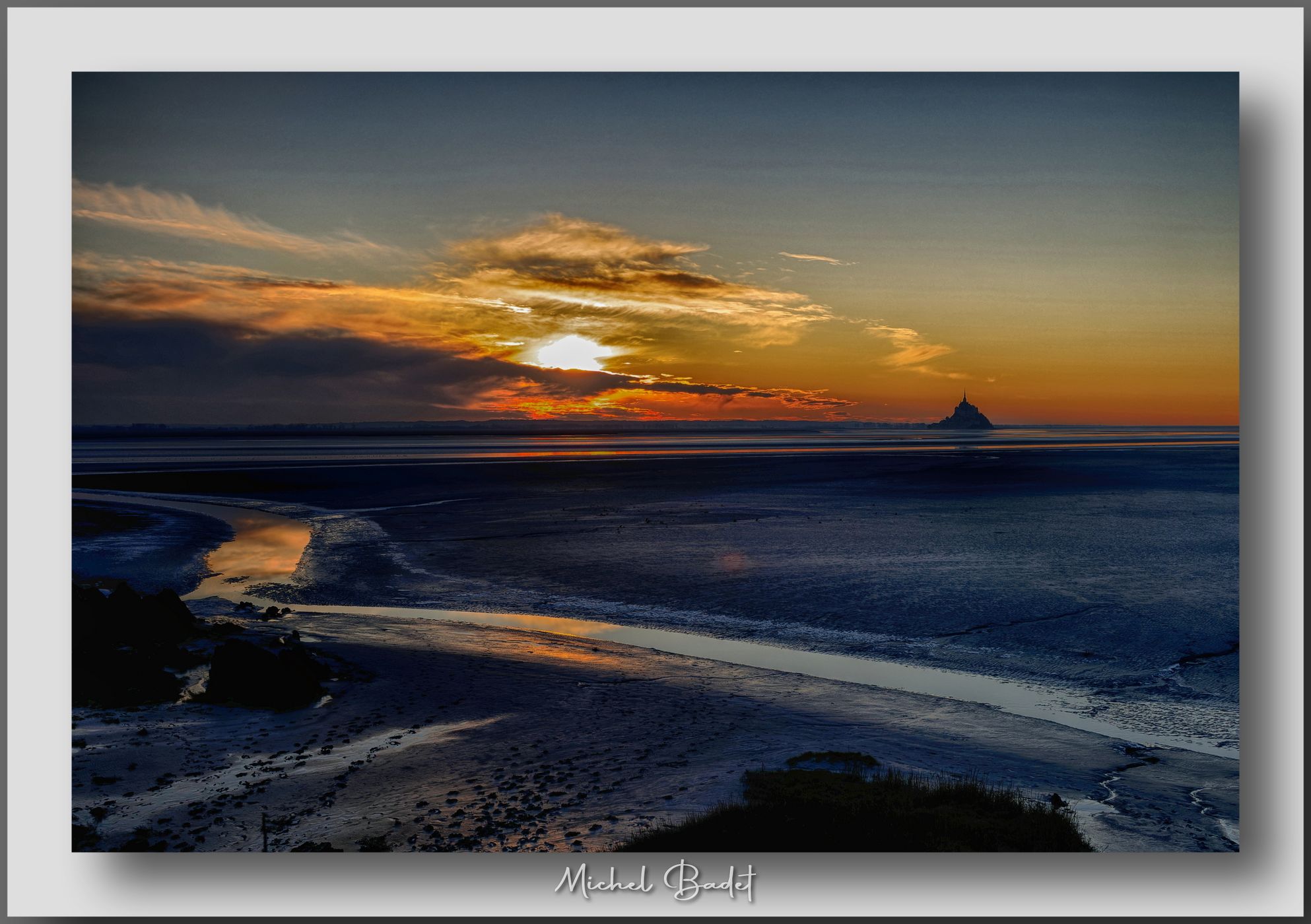 Mont Saint-Michel sunset, France