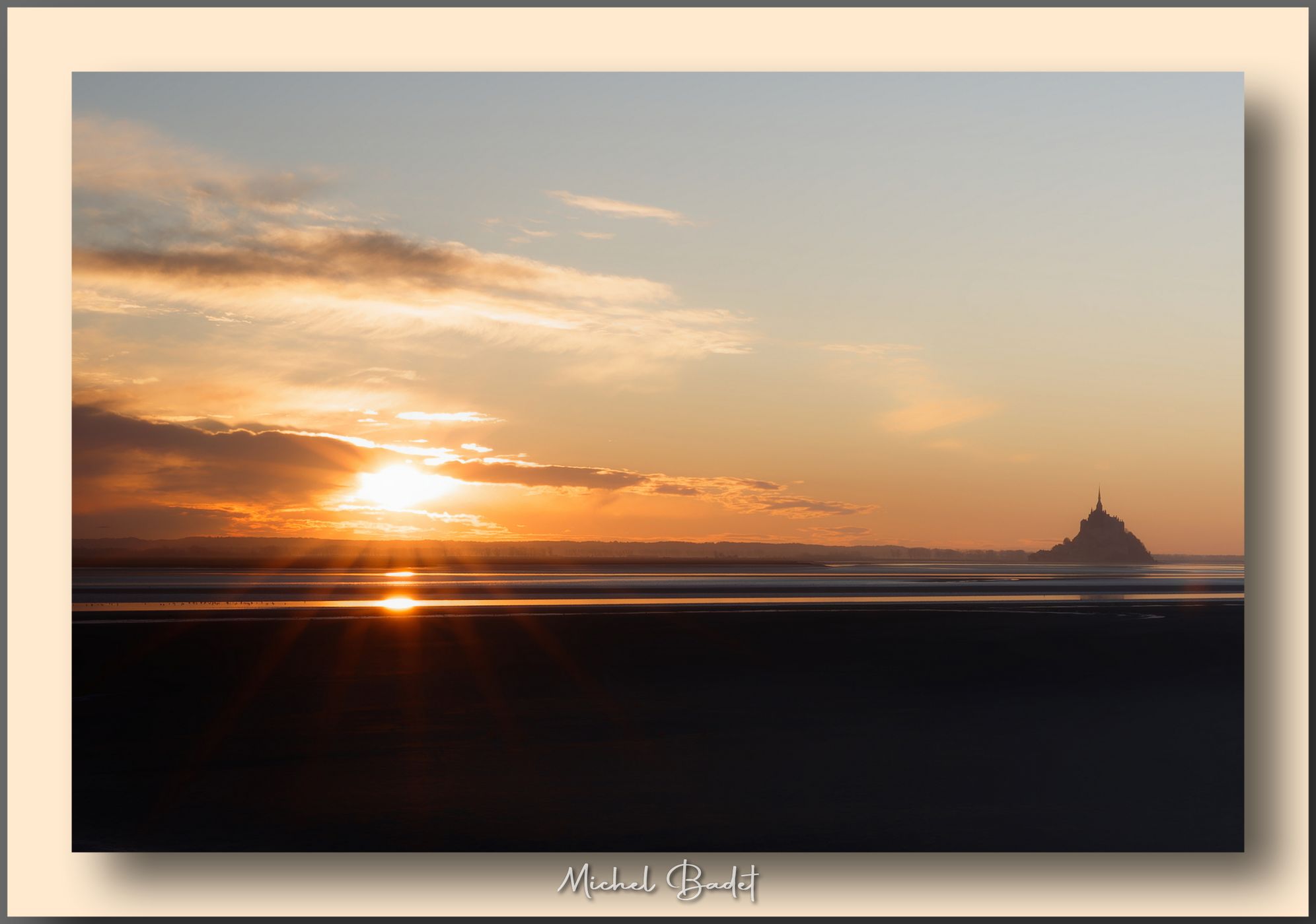 Mont Saint-Michel sunset, France