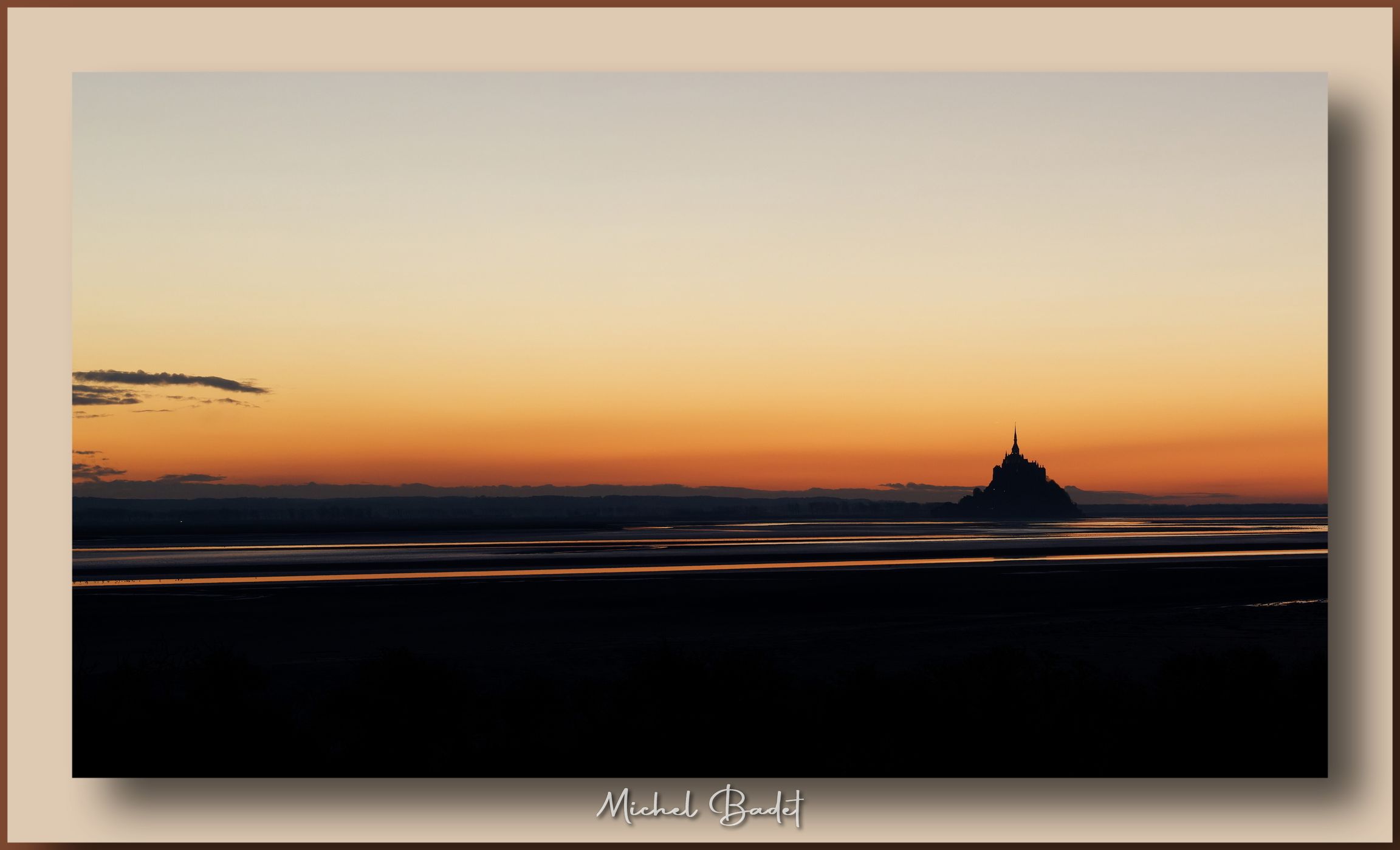 Mont Saint-Michel sunset, France