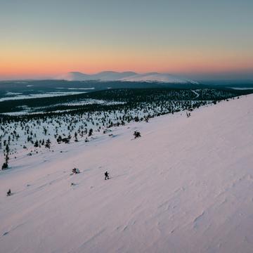Montain in Pallas-Yllästunturi-Nationalpark (Drone), Finland