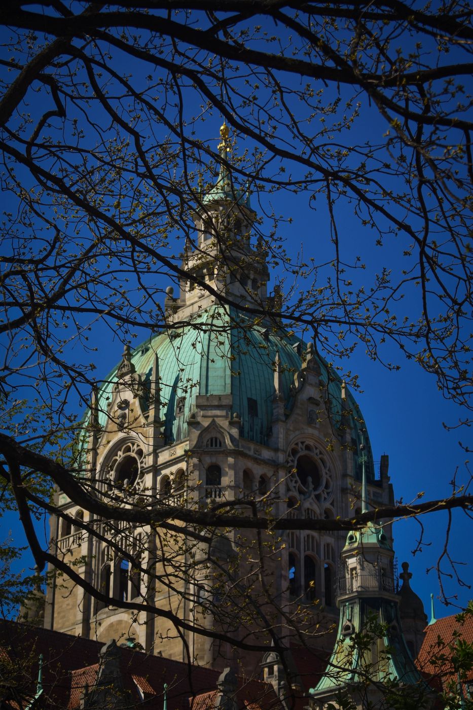 New Town Hall from Trammplatz, Hanover, Germany