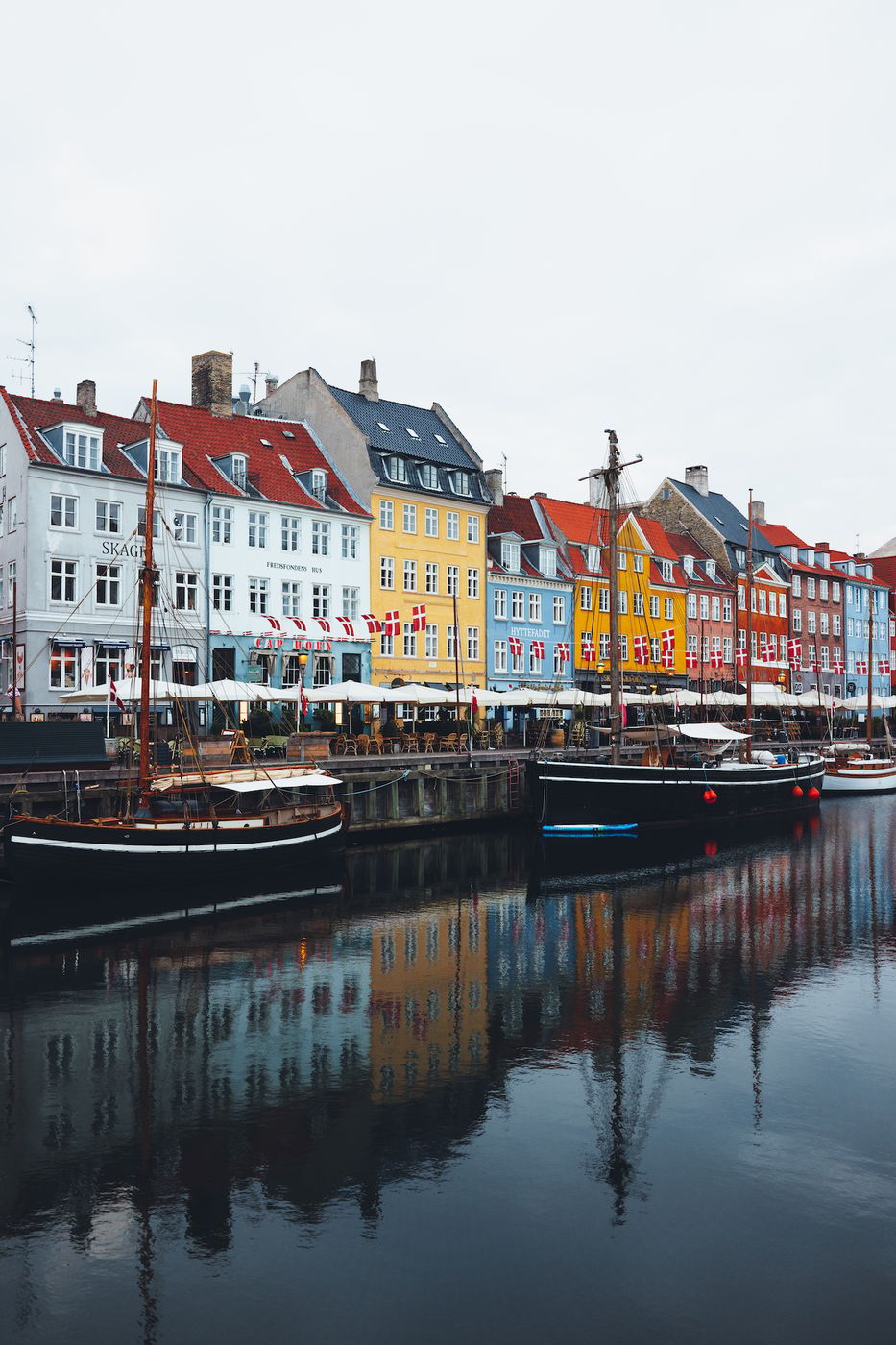 Sunrise in Nyhavn, Copenhagen, Denmark