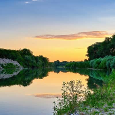 Piave river landscape, Italy