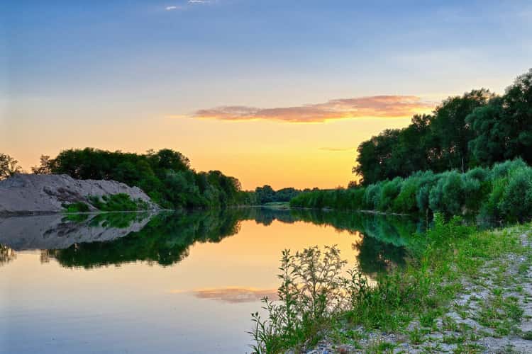 Piave river landscape