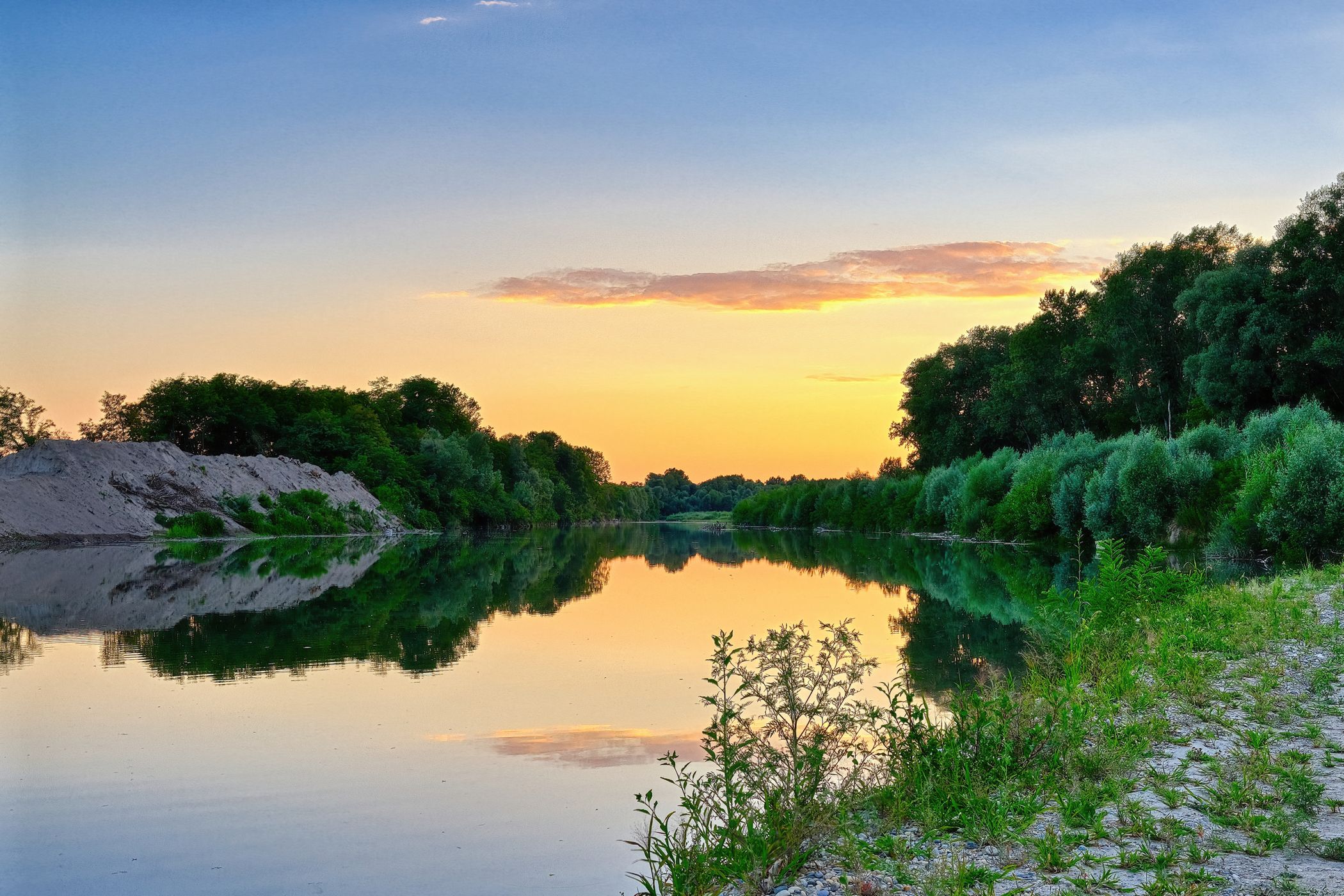 Piave river landscape, Italy