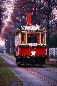 Prague Christmas trams