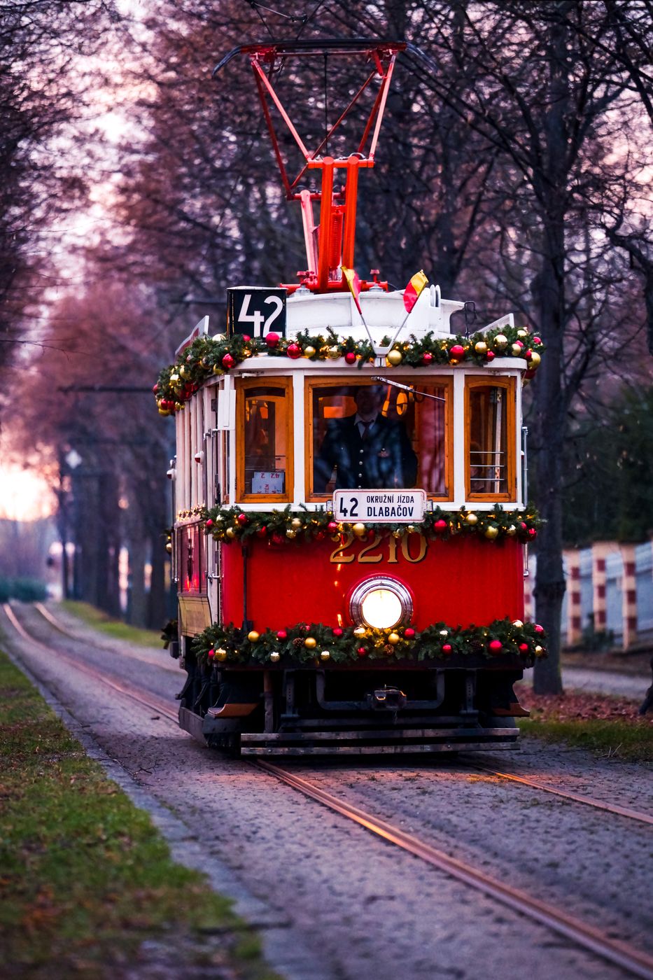Prague Christmas trams, Czech Republic