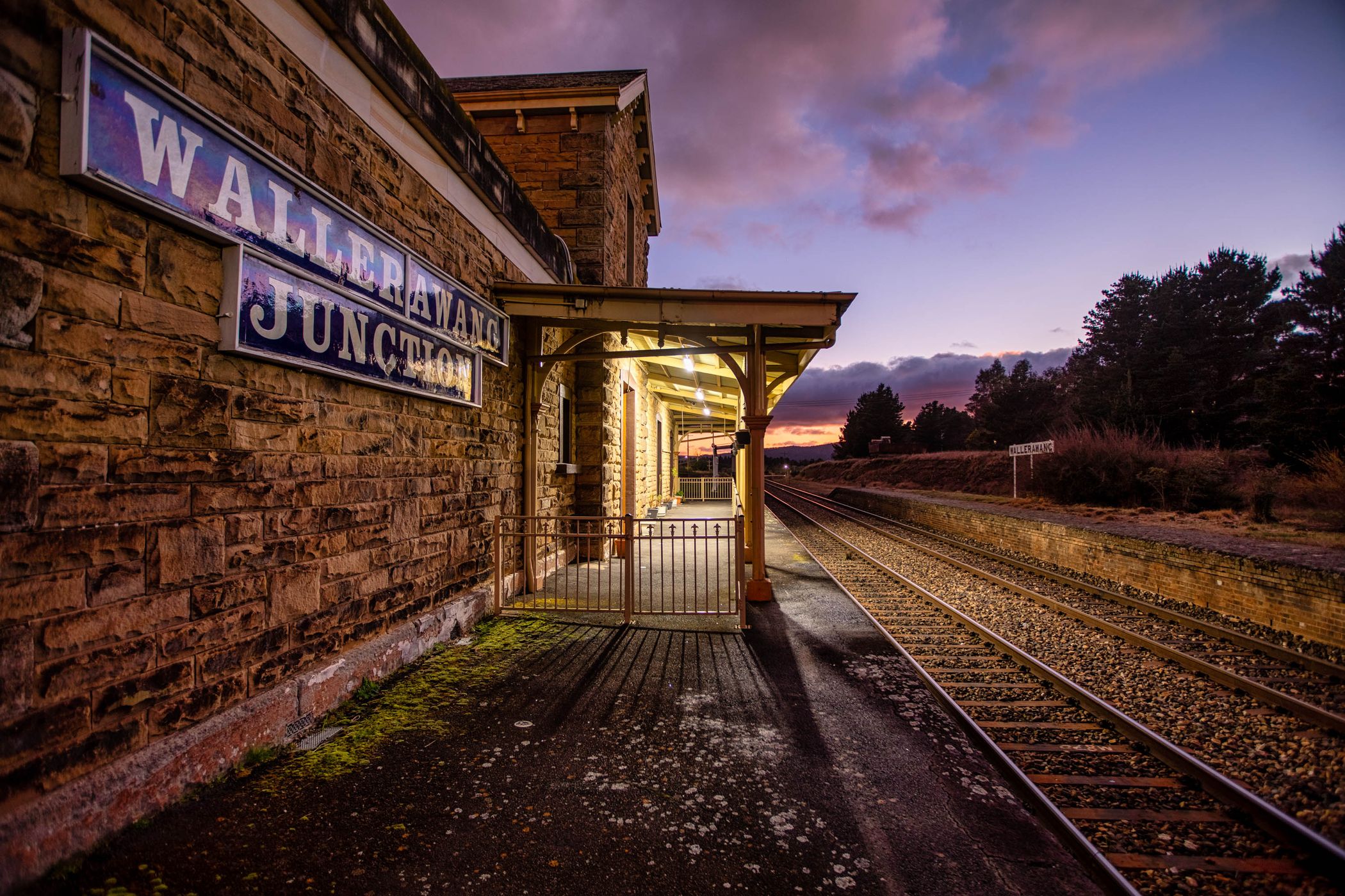 Railway station signage, Wallarawang, New South Wales, Australia