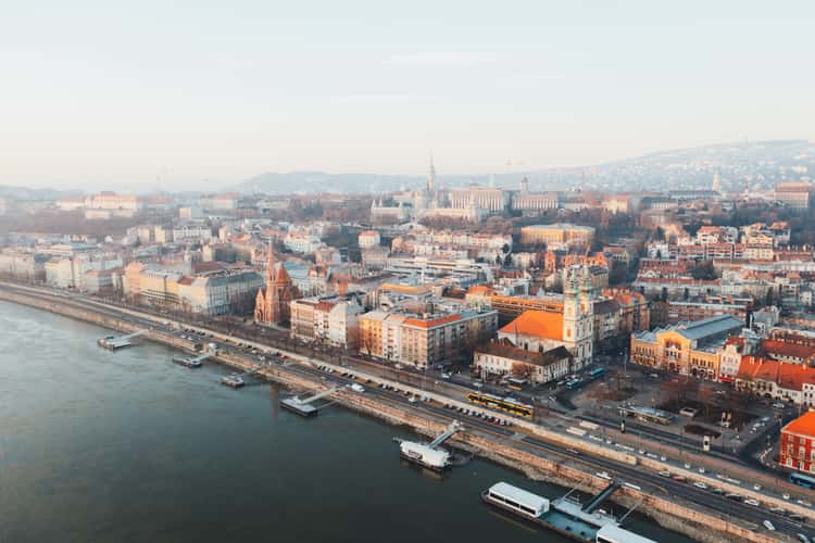 River view of Castle district, Budapest