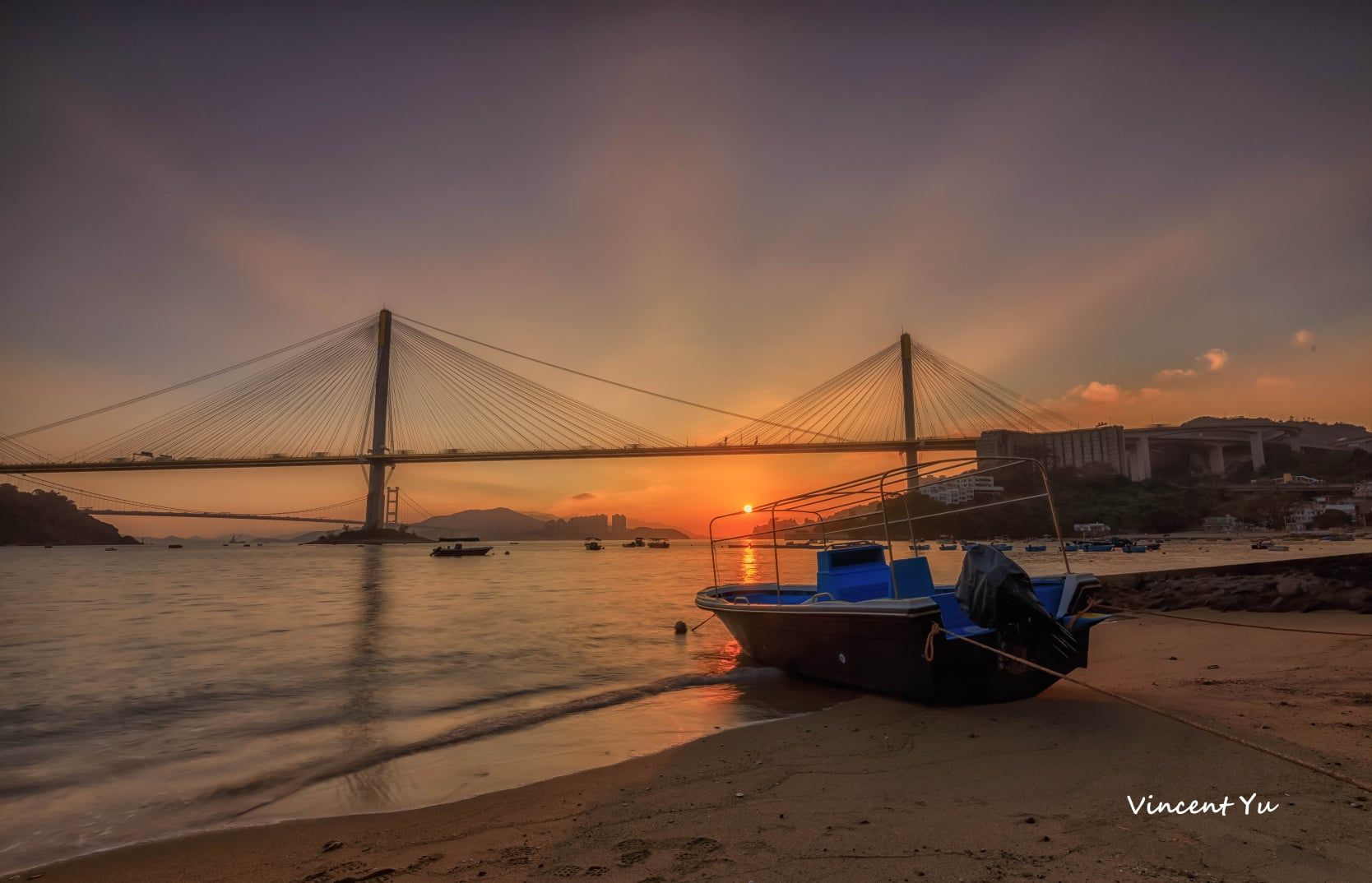 Sunset @Ting Kau Beach, Hong Kong
