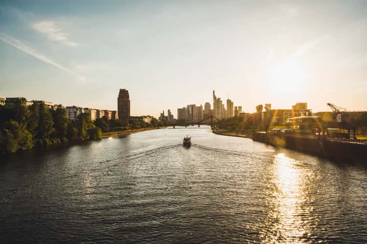 View from “Deutschherrenbridge“, Frankfurt am Main
