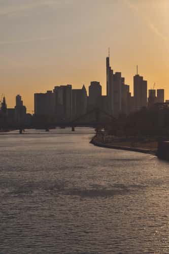 View from “Deutschherrenbridge“, Frankfurt am Main