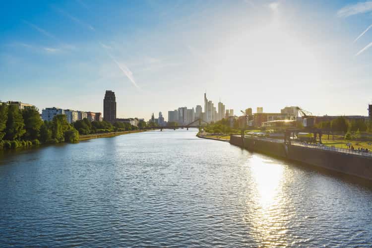 View from “Deutschherrenbridge“, Frankfurt am Main