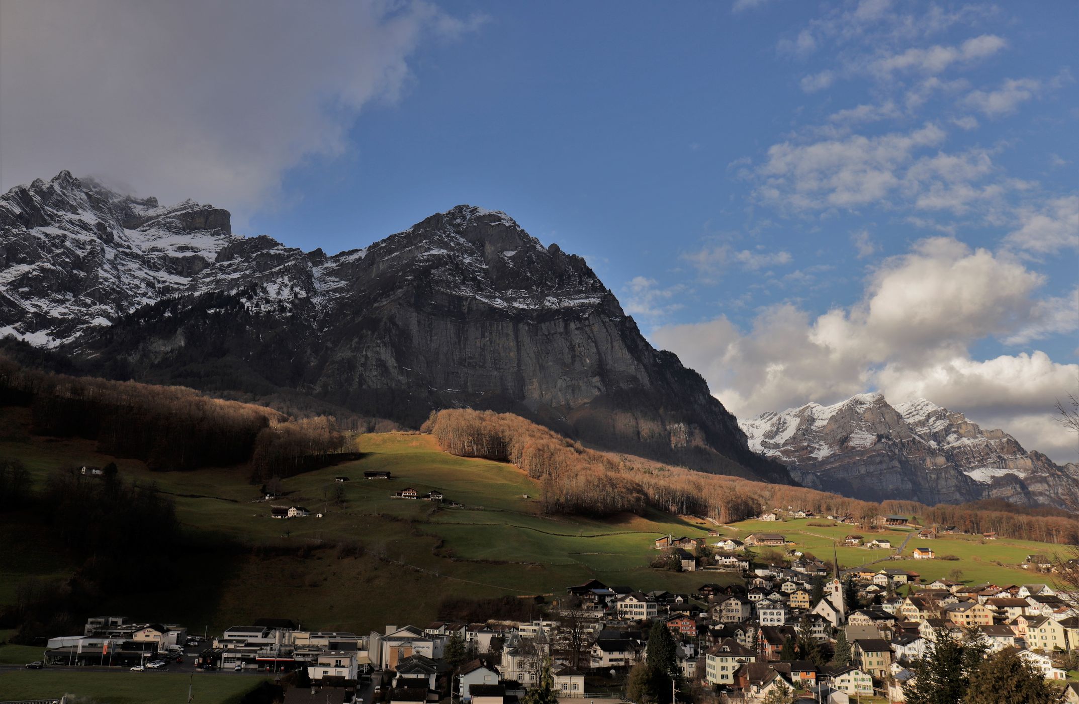 View on Mitlödi/GL, Switzerland