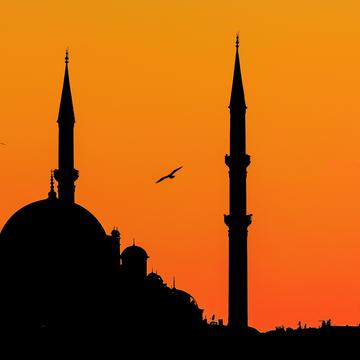 Yavuz Sultan Selim Mosque from Galata Bridge, Istanbul, Turkey (Türkiye)