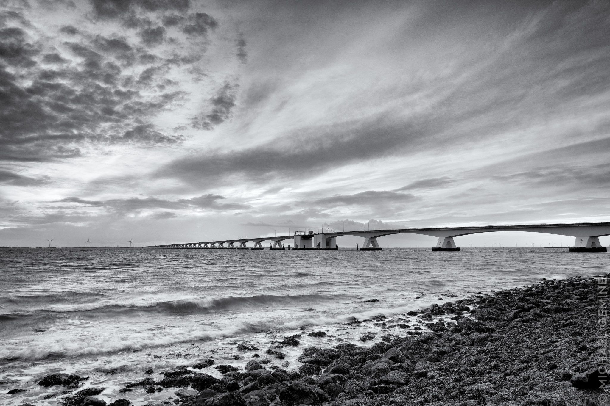 Zeeland Bridge Oosterschelde, Netherlands