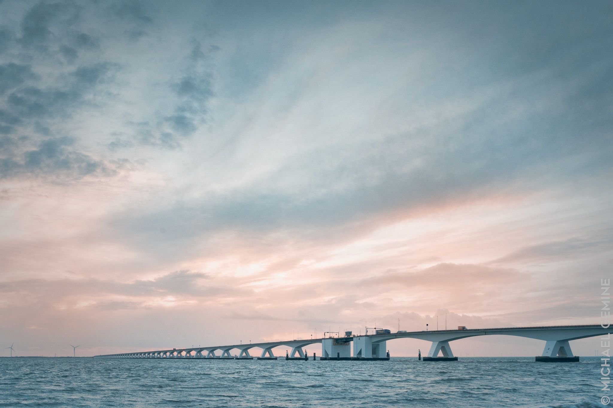 Zeeland Bridge Oosterschelde, Netherlands