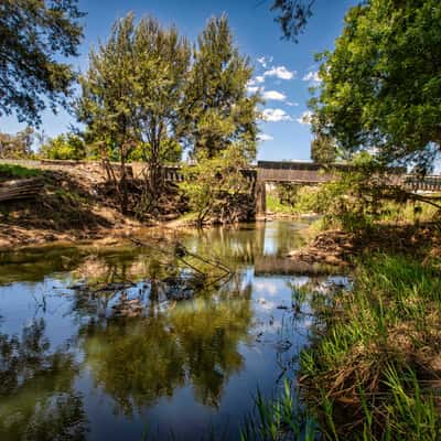 After the flood railway bridge, Molong, New South Wales, Australia