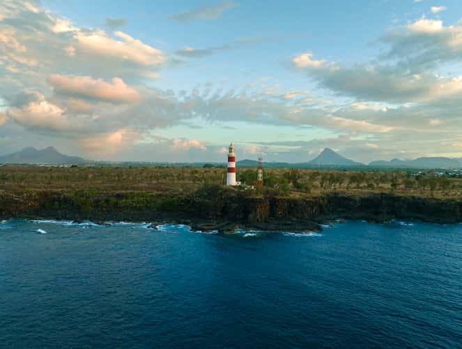 Albion lighthouse in Mauritius west coast