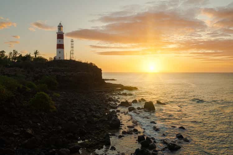 Albion lighthouse in Mauritius west coast