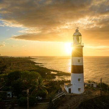 Albion lighthouse in Mauritius West coast [drone], Mauritius