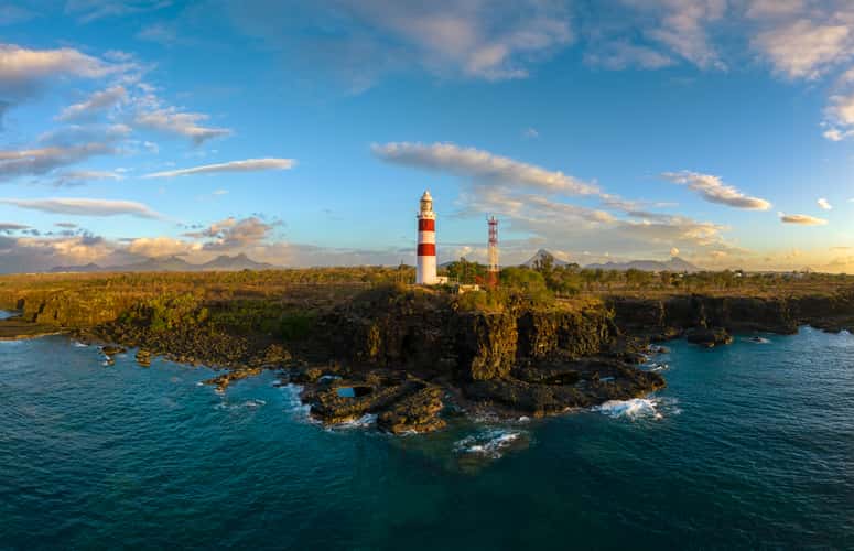 Albion lighthouse in Mauritius west coast