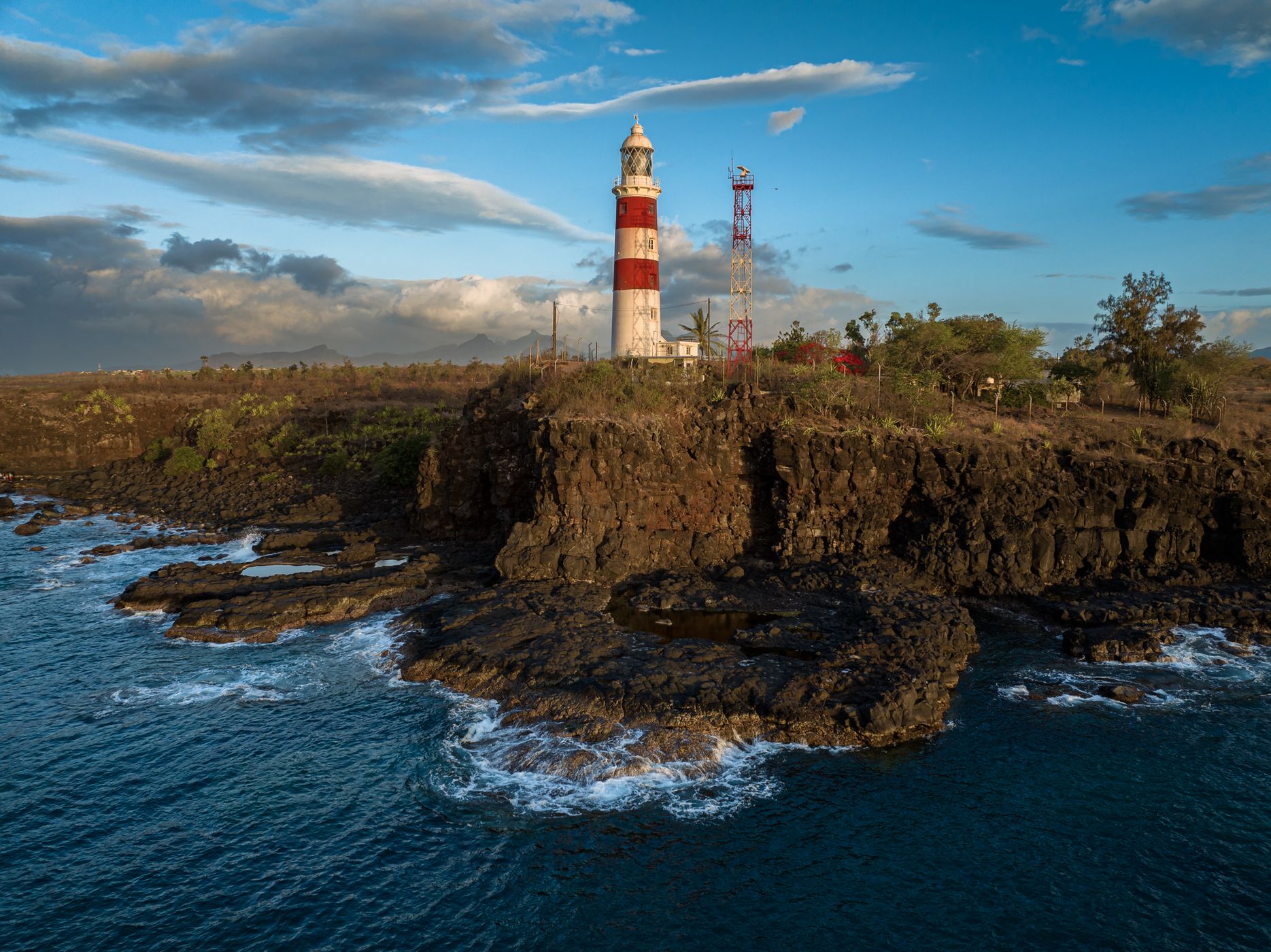 Albion lighthouse in Mauritius west coast, Mauritius