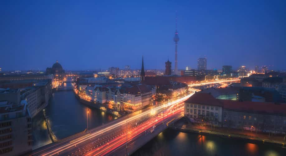 Berlin Skyline from Fischerinsel Skyscraper